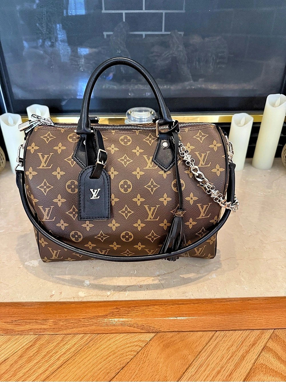 Unbranded LV Speedy Soft 30 Dark Monogram Brown & Black- Master Quality